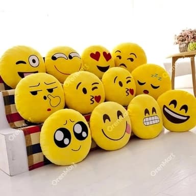 Soft Car Emoji Pillow 2pcs – Fun and Comfortable Travel Companion