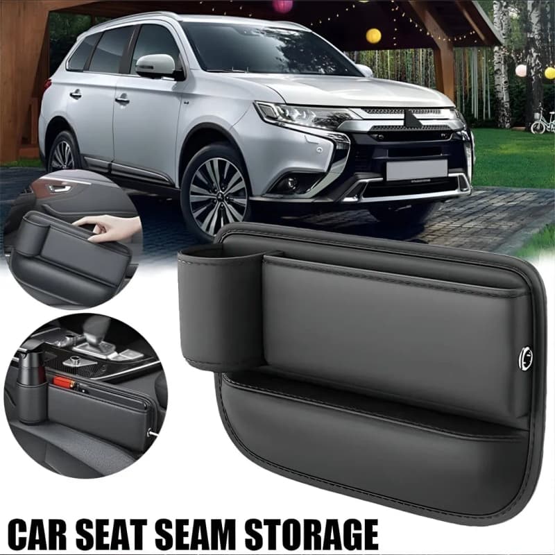 Universal Car Seat Gap Organizer with Cup Holder – Multifunctional Storage Box